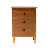 Classic 3 Drawer Solid Wood Nightstand