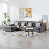 Nolan - 4 Piece Reversible Sectional Sofa Chaise With Interchangeable Legs