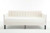 Elena - Boucle Upholstered Daybed, Ribbed Tufted Backrest