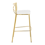 Modern Charlotte - Contemporary Fixed Height Barstool (Set of 2)