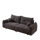 2 Piece Living Room Set with Throw Pillows - Gray