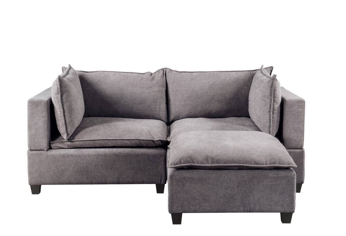 Madison - Fabric Sectional Loveseat Ottoman