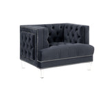 Ansario - Velvet Chair - Blue