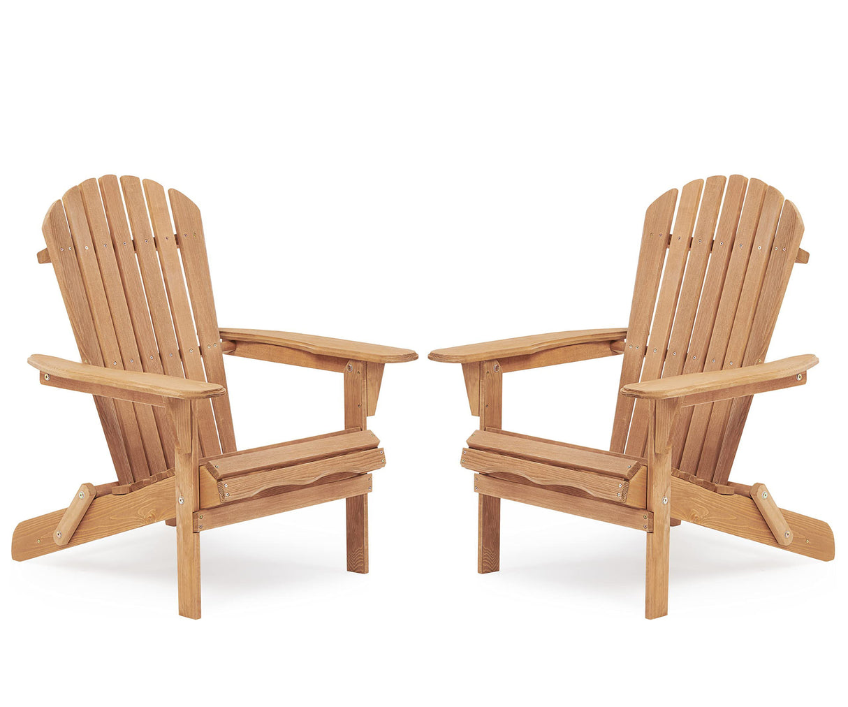 Lounge Patio Chair For Garden Outdoor Wooden Folding Adirondack Chair (Set of 2) Solid Cedar Wood Lounge Patio Chair For Garden