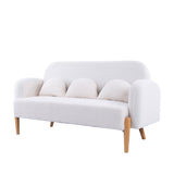 Teddy Velvet Two-Seater Sofa With Three Lumbar Pillows