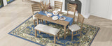 TREXM 6Pc  Dining Set (Natural Wood Wash)