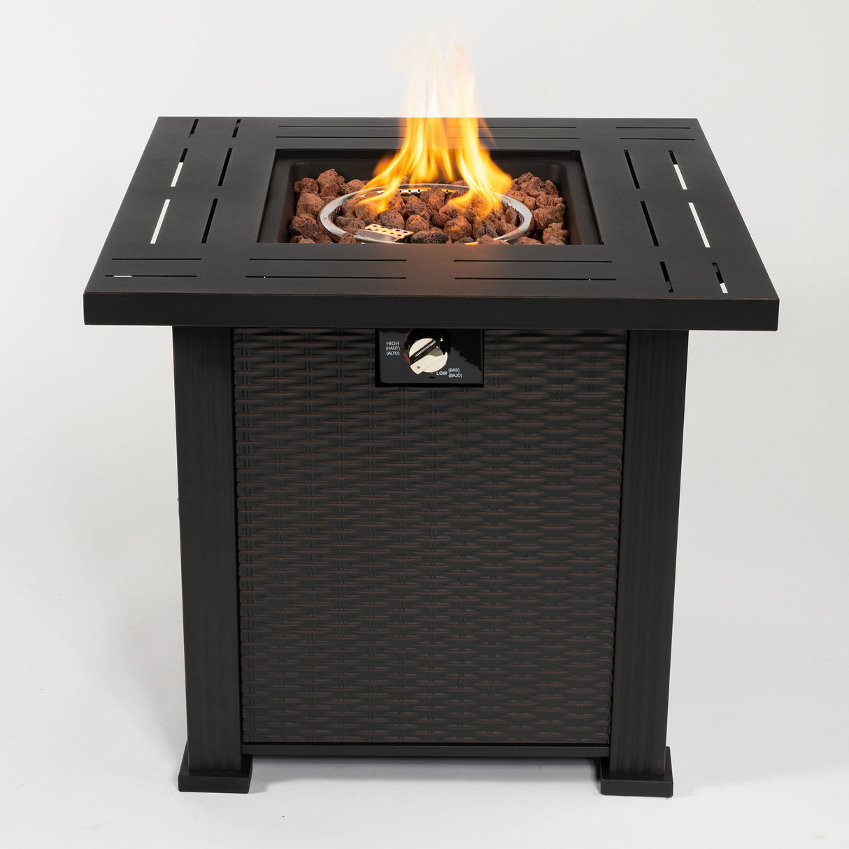 28" Square Fire Pit - Brown