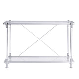 Chrome Glass Sofa Table - Chrome