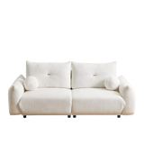 2 Piece Living Room Set with Four Pillows - Off White