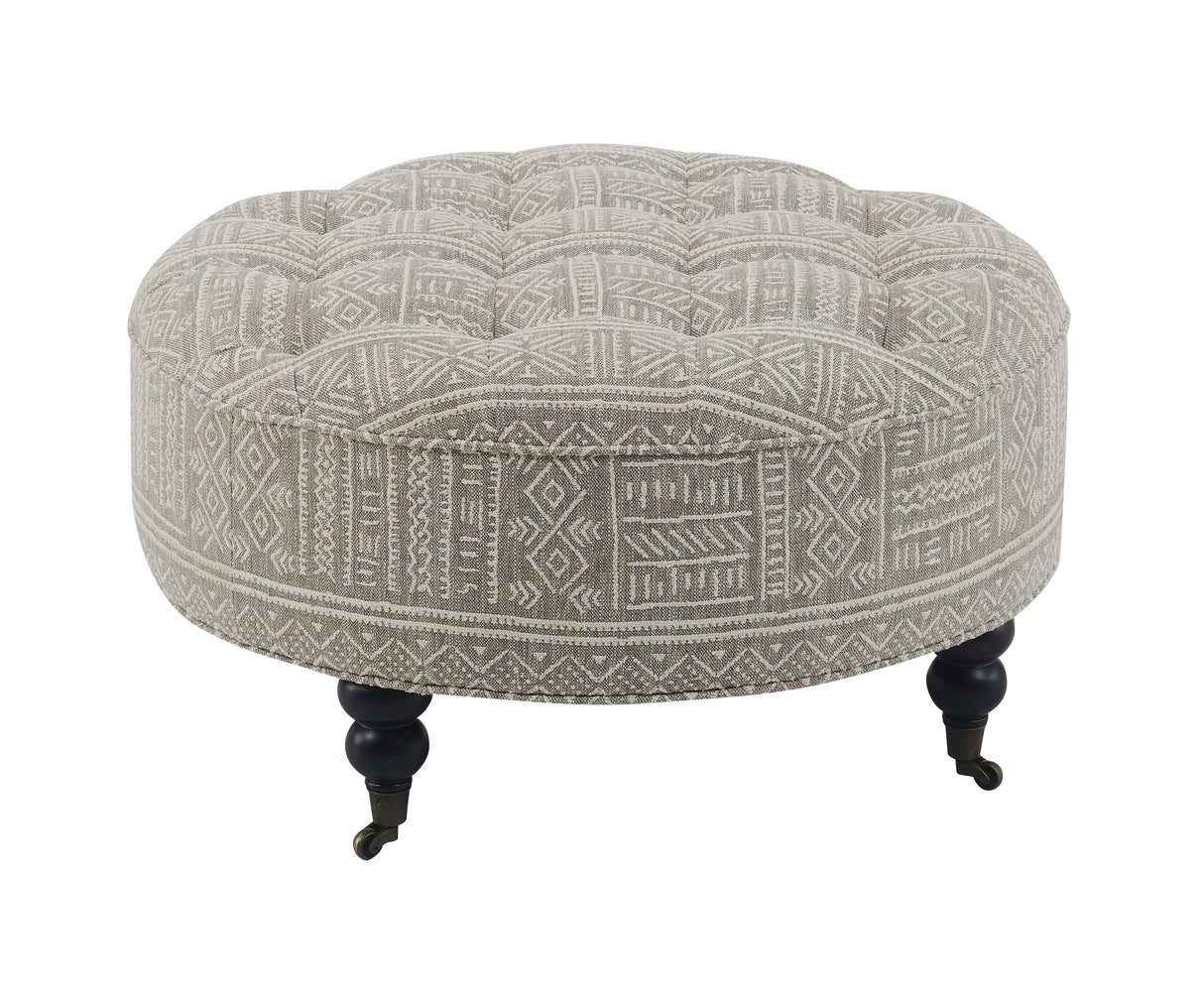 Upendo - Pattern Ottoman With Casters - Multi