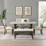 Tufted Upholstered Bench - Beige