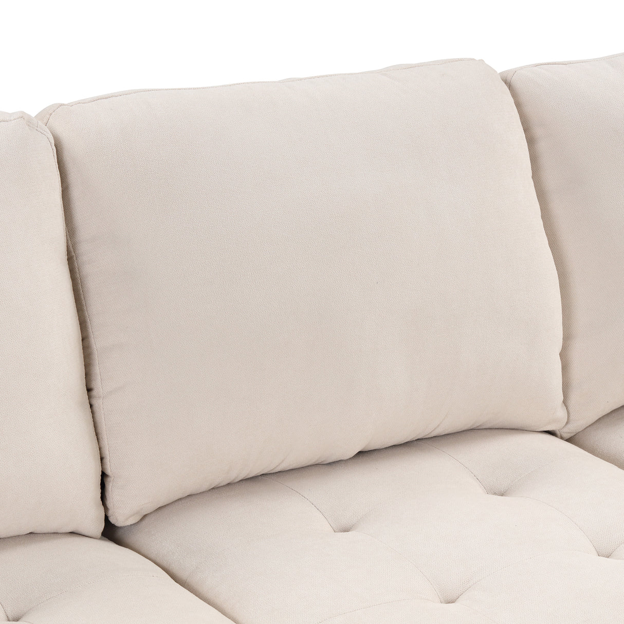 Sleeper Sofa Chaise with Storage  and USB Charger - Beige