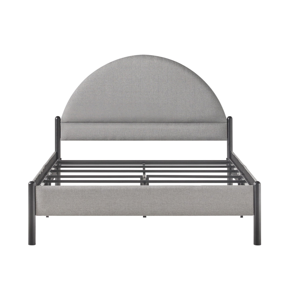 Bed Modern Upholstered Curved Headboard