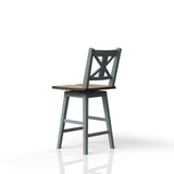 Swivel Counter Stool - Aqua Blue