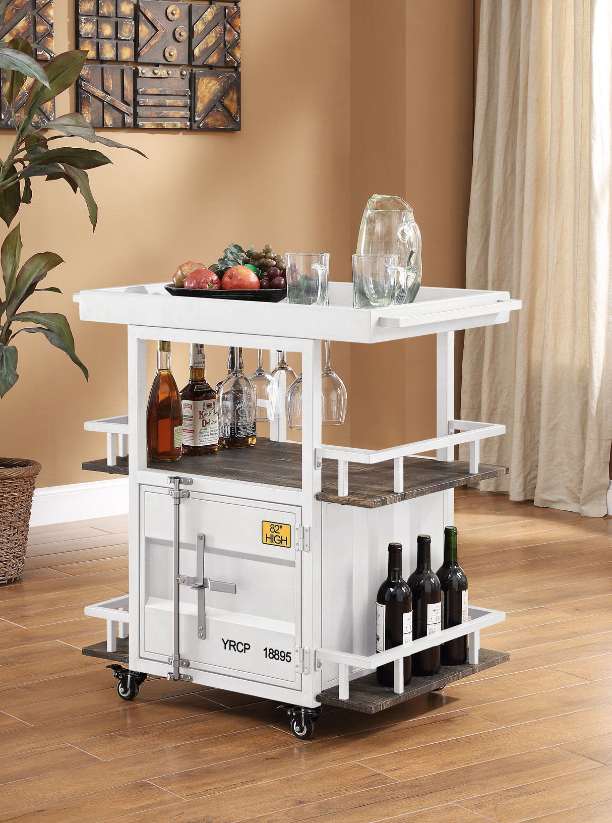 Cargo - Antique Serving Cart - White