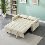 54.30-inch Love Seat with Pull Out Bed - beige