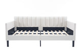 Elena - Boucle Upholstered Daybed, Ribbed Tufted Backrest