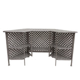 Cast Alumnim Weave Pattern Party Bar Table A - Gray