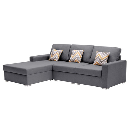 Nolan - Fabric 3 Piece Reversible Sectional Sofa