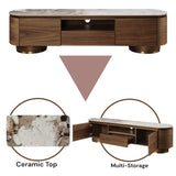 Willene - Ceramic Top TV Stand - Walnut