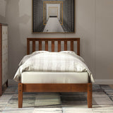 Platform Bed With Headboard / Wood Slat Support