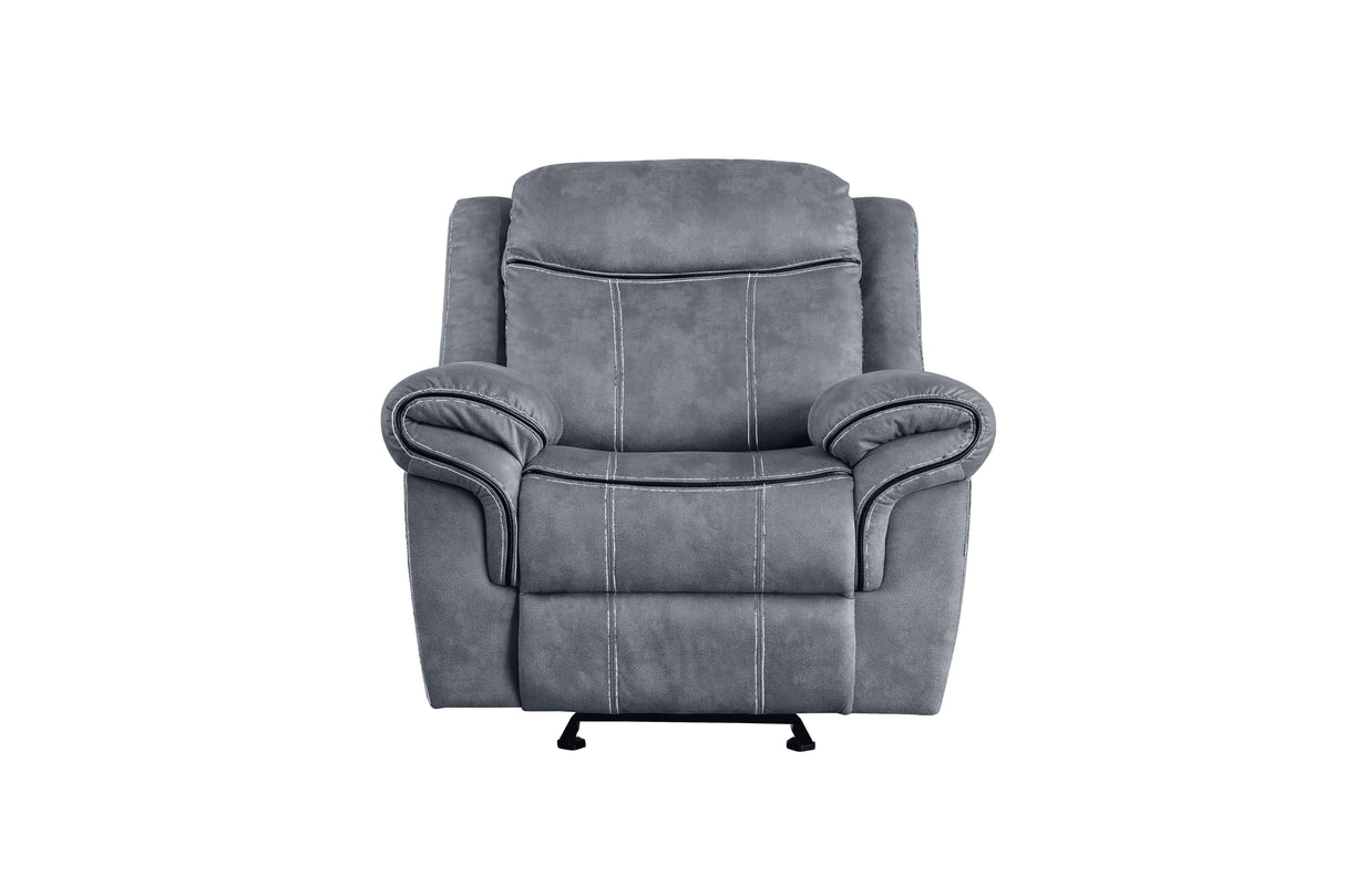 Zubaida - Two Tone Velvet Glider Recliner