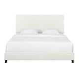 Boucle Upholstered Platform Bed