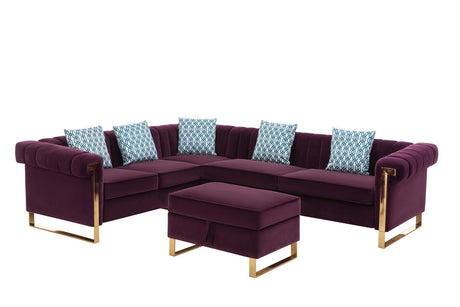 Maddie - Velvet Sectional Sofa