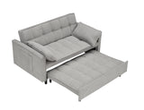 54.30-inch Love Seat with pull out bed - light grey