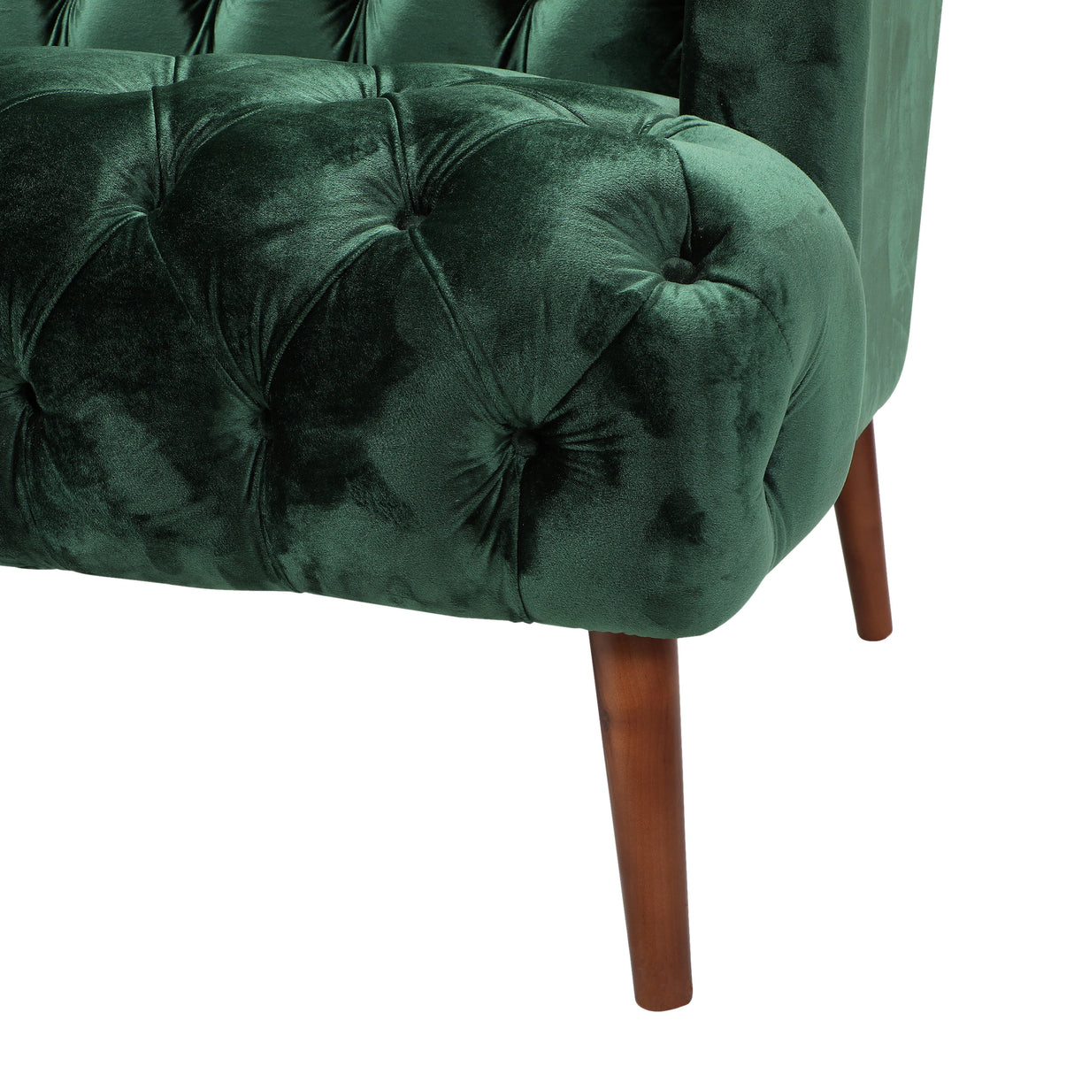 Sturdy Velvet Sofa - Green