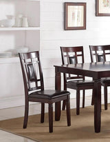 7pc Dining Set with Upholstered PU Chairs - Espresso