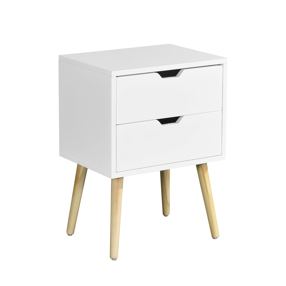 Night Stand With 2 Drawers - White