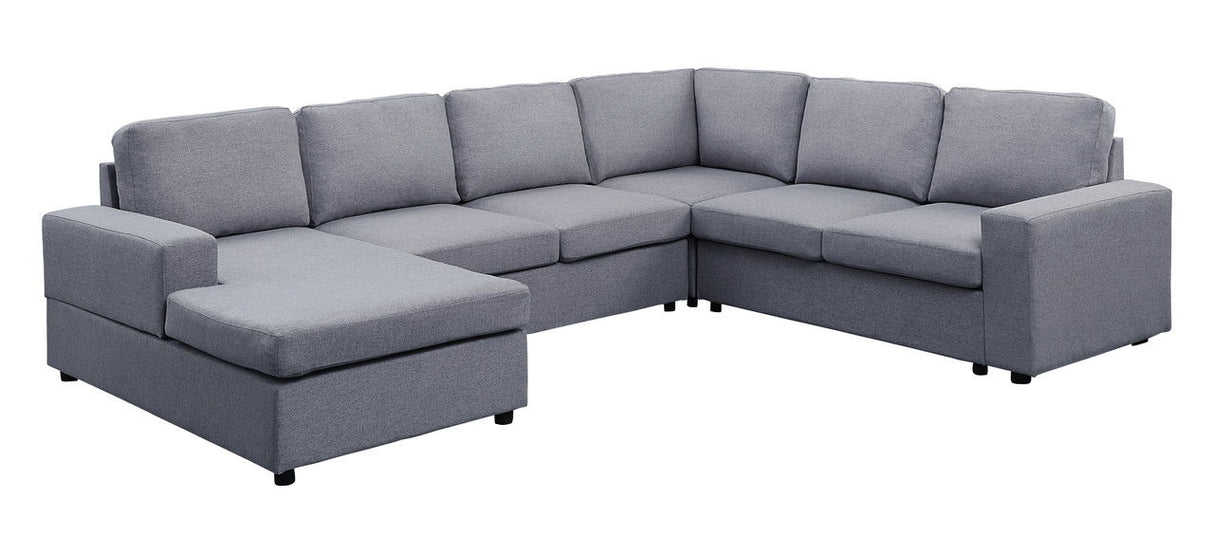 Dakota - Linen 6 Seat Reversible Modular Sectional Sofa Chaise