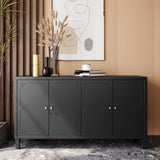 4 Door Accent Cabinet - Matte Black