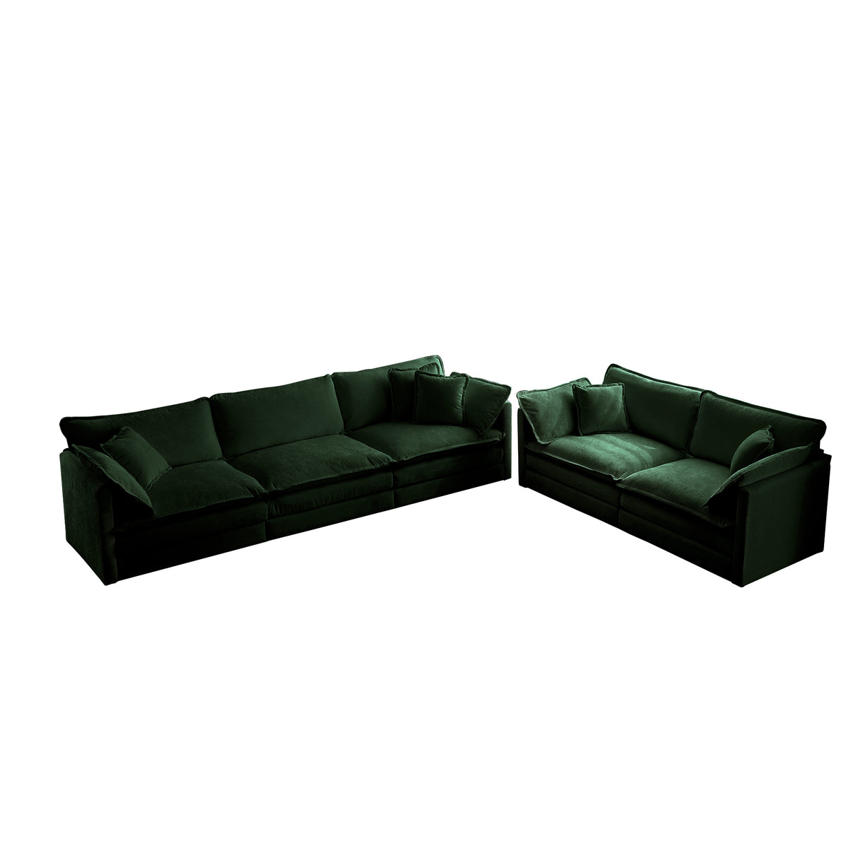 2 Pc Chenille Living Room Set - Green