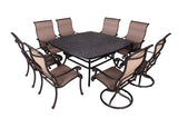 9 Piece Dining Set - Antique Bronze